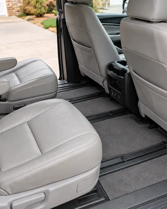 The same seat and carpet after the Reset, clean